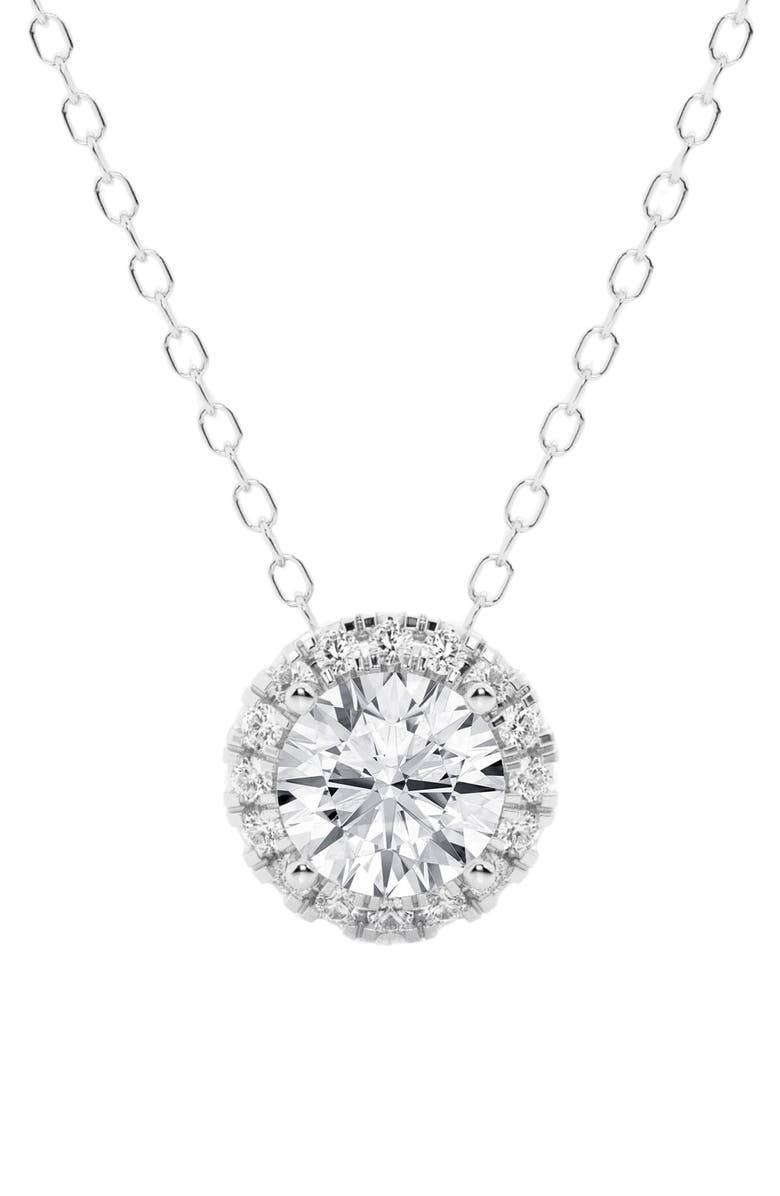 Badgley Mischka Collection Lab Created Diamond Halo Necklace - 1.75ctw