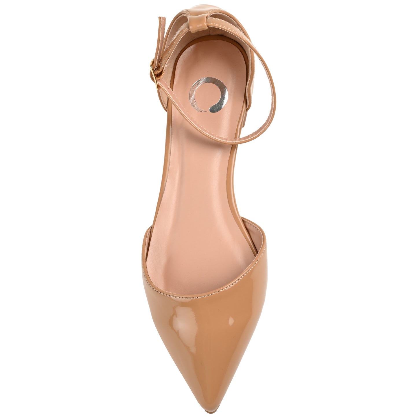 Walmart Journee Women's Reba Ankle Strap Pointed Toe Ballet Flats, Wide Width Available