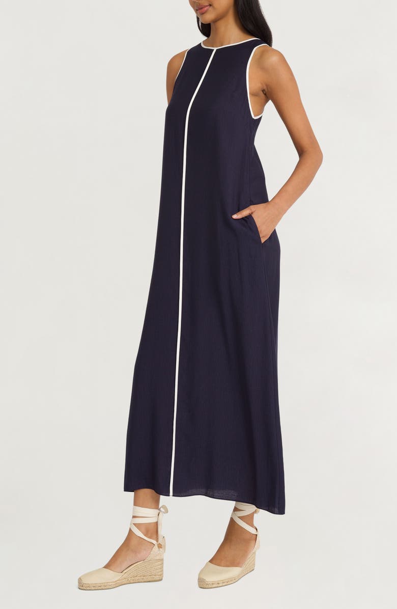 The Good Journey Contrast Piping Maxi Dress