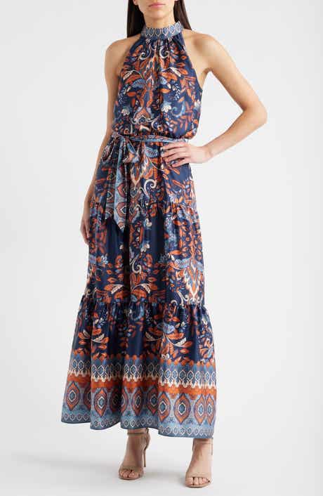 Flutter Sleeve Pleated Midi Dress