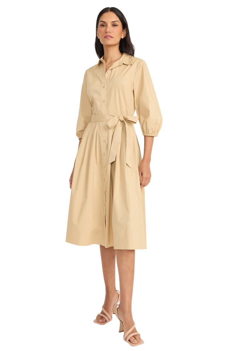 Maggy London Long Sleeve Midi Shirtdress