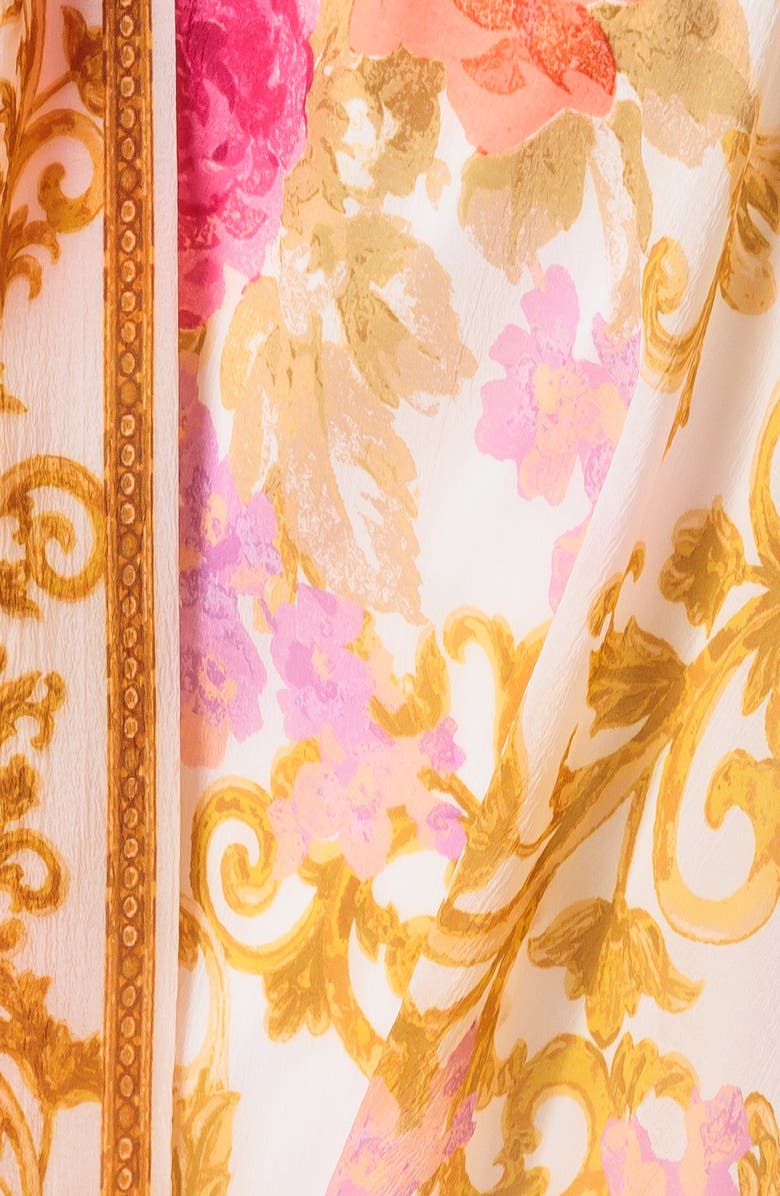 FLYING TOMATO Floral Puff Sleeve Shirtdress