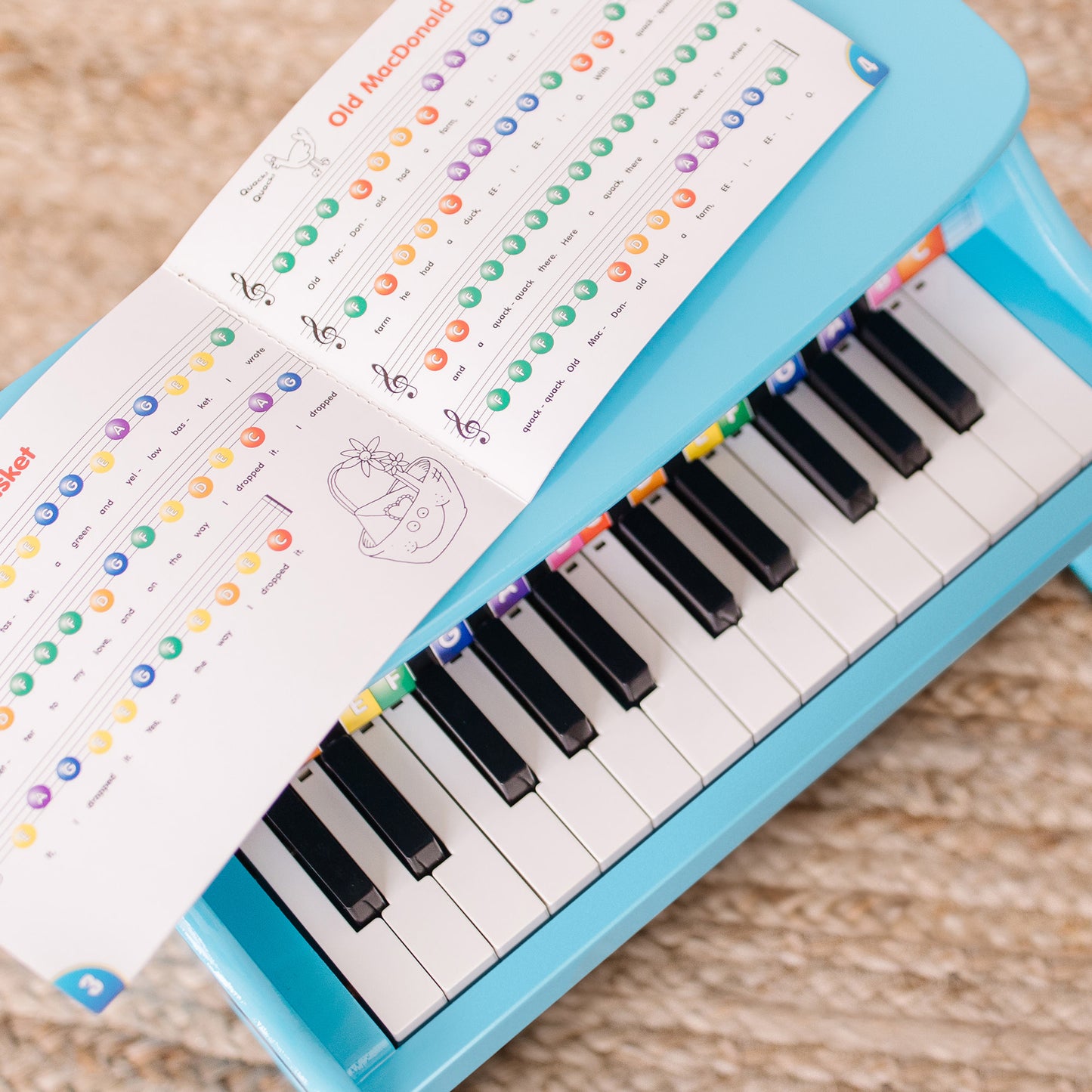 Walmart Melissa & Doug Learn-to-Play Piano with 25 Keys and Color-Coded Songbook - Blue