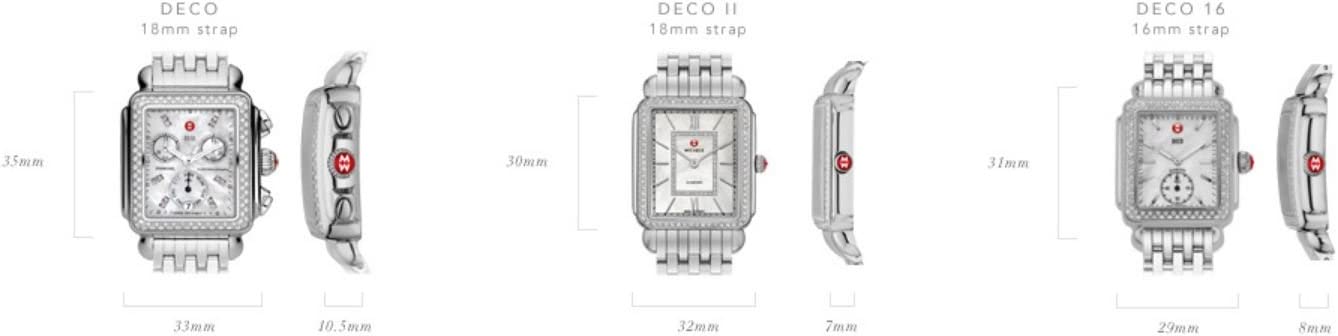 Walmart Michele Deco Chronograph Day/Date Stainless Steel Diamonds Womens Watch MWW06P000014