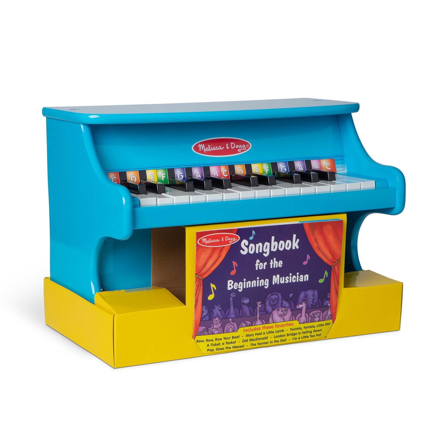 Walmart Melissa & Doug Learn-to-Play Piano with 25 Keys and Color-Coded Songbook - Blue
