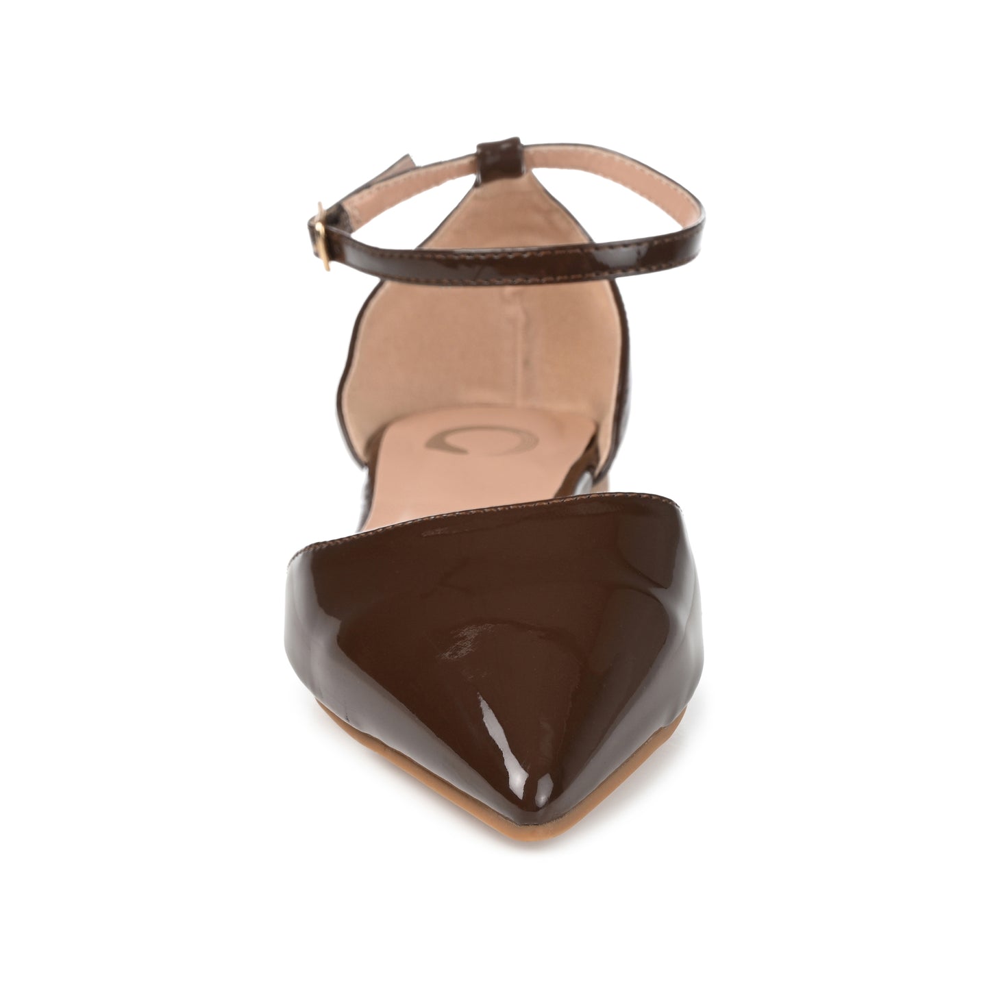Walmart Journee Women's Reba Ankle Strap Pointed Toe Ballet Flats, Wide Width Available