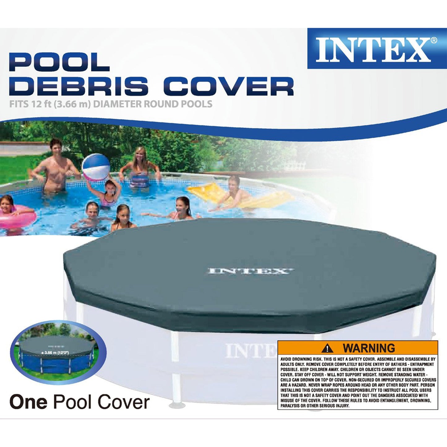 Walmart Intex 12 Foot x 30 In. Above Ground Pool & Intex 12 Foot Round Pool Cover