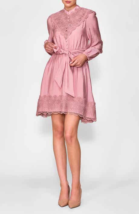 Flutter Sleeve Pleated Midi Dress