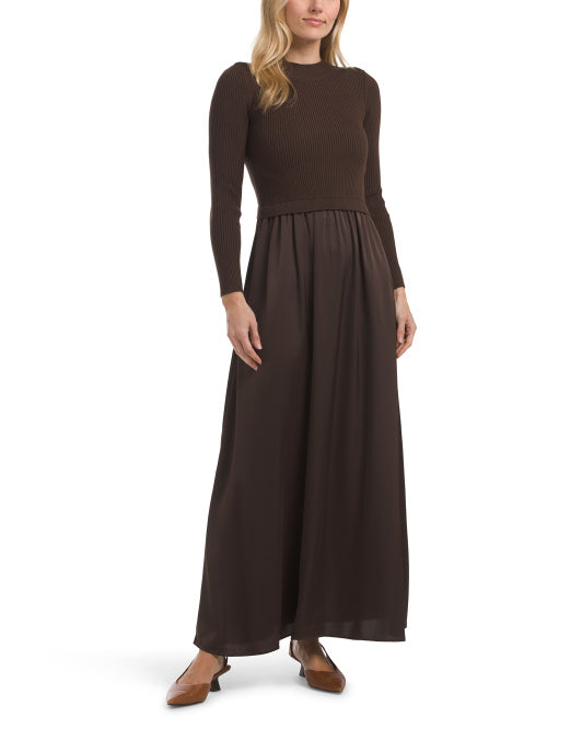 TAYLOR Long Sleeve Twofer Maxi Dress – thefrumshopper