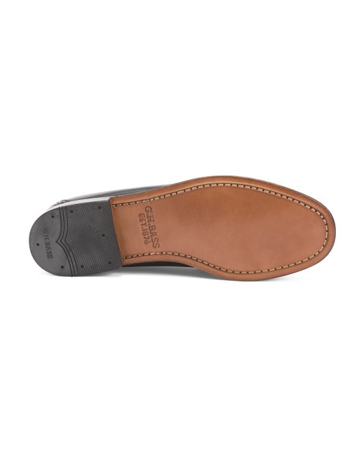 GH BASS Men's Leather Larkin Tassel Brogue Weejun Flats