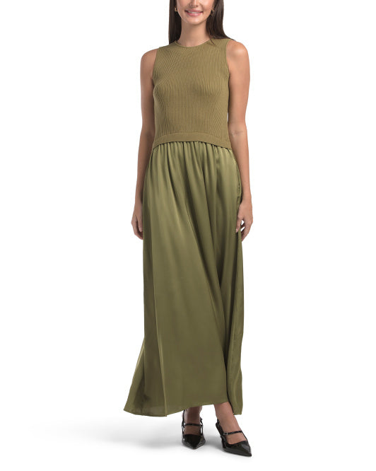 TAYLOR Sleeveless Twofer Maxi Dress – thefrumshopper