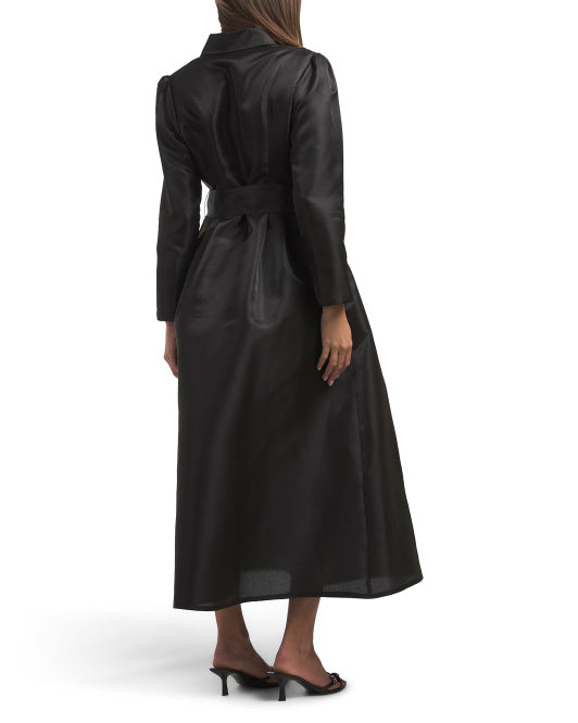 NANCY YANG Beaded Applique Dress