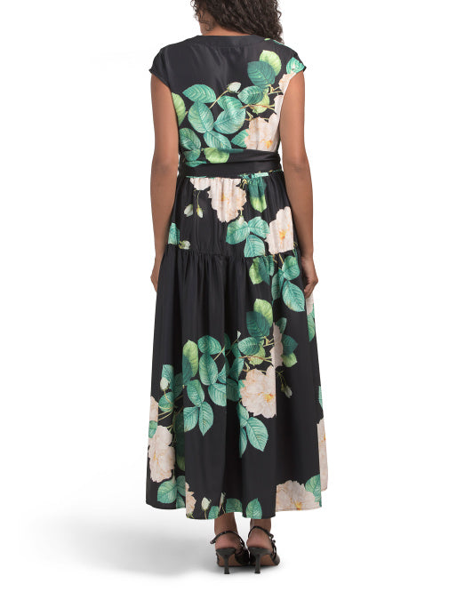 NANCY YANG Button Down Maxi Dress