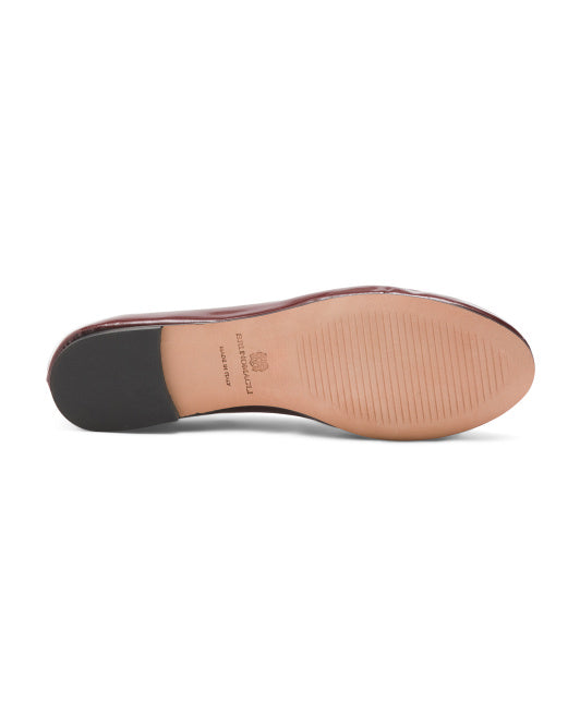 BRUNO MAGLI Made In Italy Patent Leather Mimi Flats