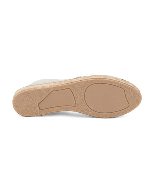PICON Made In Spain Suede Espadrille Flats With Ribbon Details