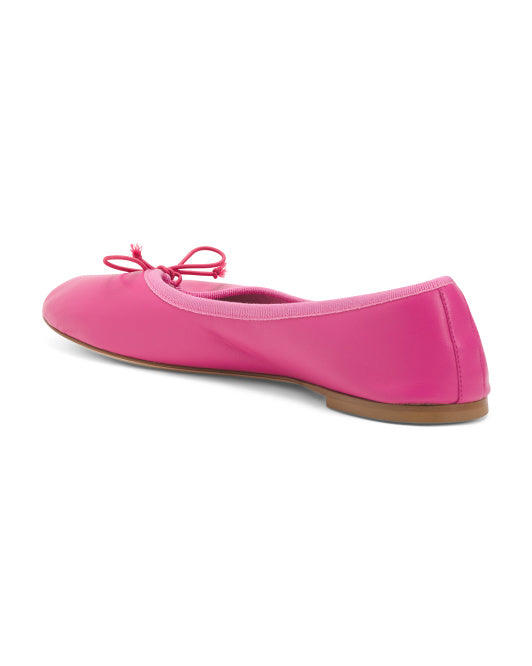 PROSPERINE Made In Italy Leather Ballerina Flats