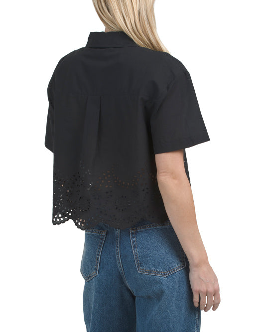 JOE'S The Eyelet Short Sleeve Shirt