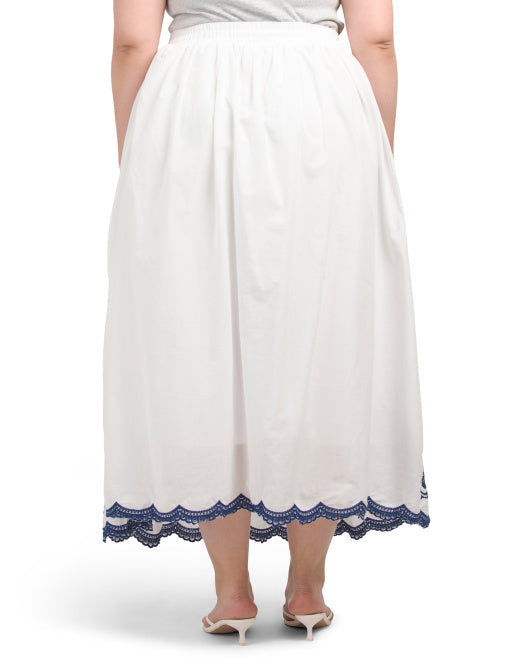 LIV LOS ANGELES Plus Embroidered Skirt