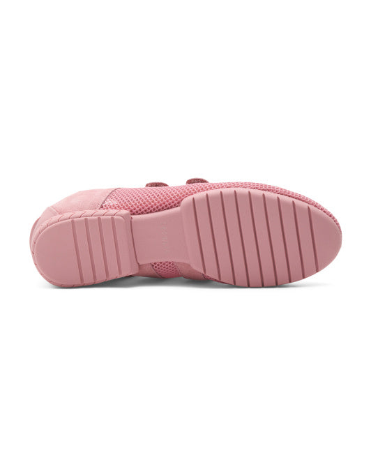 CECELIA NEW YORK Monroe Suede And Mesh Sneakerina Flats