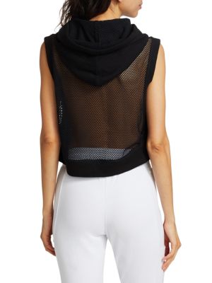 Blanc Noir
Mesh Back Sleeveless Hoodie