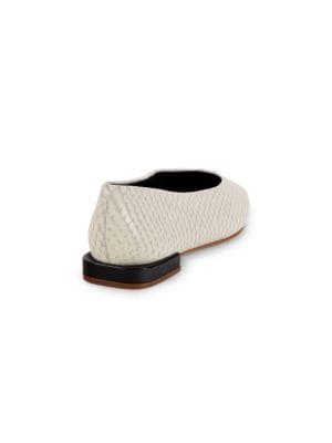 Saks Fifth Avenue
Snake-Embossed Leather Ballet Flats
