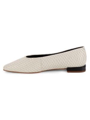 Saks Fifth Avenue
Snake-Embossed Leather Ballet Flats