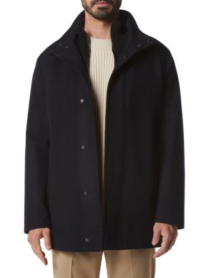 Kenneth Cole
Faux Shearling Hooded Wool Blend Coat