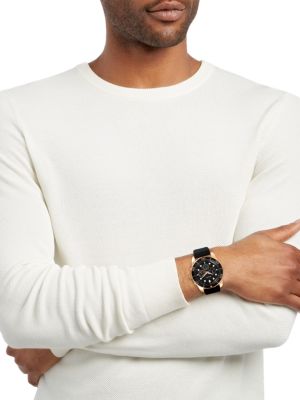 Bulova
Stainless Steel & Rubber Strap Chronograph Watch