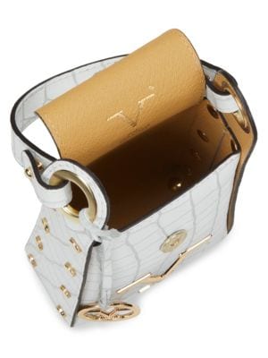 V ITALIA MADE IN ITALY
Registered Trademark of Versace 19.69 Croc Embossed Leather Mini Bag