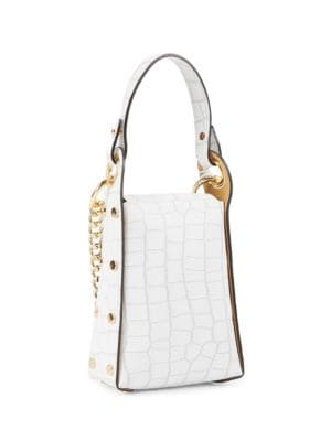 V ITALIA MADE IN ITALY
Registered Trademark of Versace 19.69 Croc Embossed Leather Mini Bag