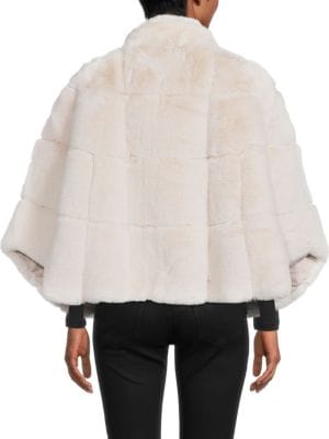 BELLE FARE
Faux Fur Zip Up Poncho