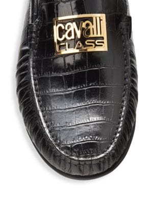 Cavalli Class by Roberto Cavalli
Croc Embossed Leather Driving Loafers