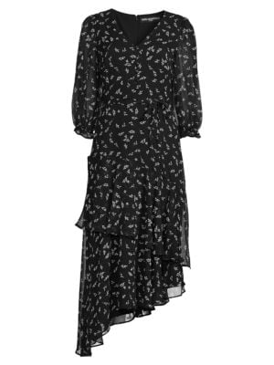 Karl Lagerfeld Paris
Floral Tiered Asymmetric Dress