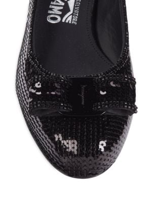 Salvatore Ferragamo
Vara Sequin Leather Pumps