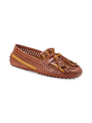 Tod's
Fringe Tassel Leather Driving Loafers