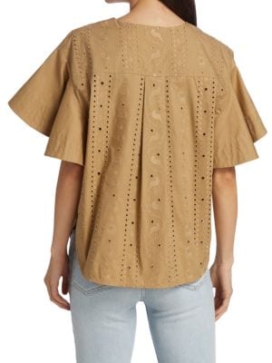 See by Chloé
Ruffle Eyelet Blouse