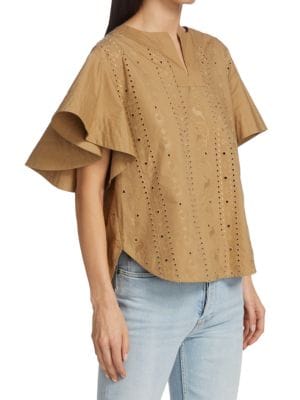 See by Chloé
Ruffle Eyelet Blouse