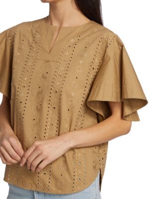 See by Chloé
Ruffle Eyelet Blouse