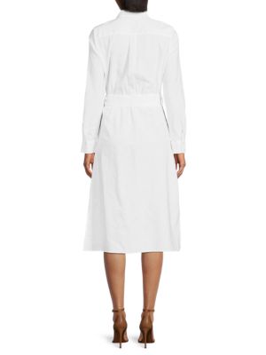 Saks Fifth Avenue
Faux Wrap Linen Blend Shirt Dress
