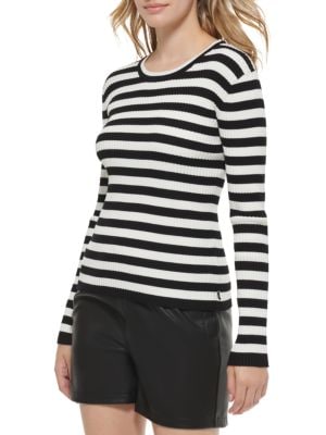 Karl Lagerfeld Paris
Stripe Crewneck Sweater