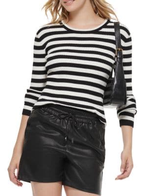 Karl Lagerfeld Paris
Stripe Crewneck Sweater