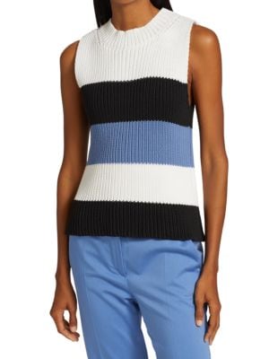 Max Mara
Cadine Striped Rib Cotton Sweater