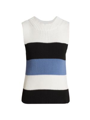 Max Mara
Cadine Striped Rib Cotton Sweater