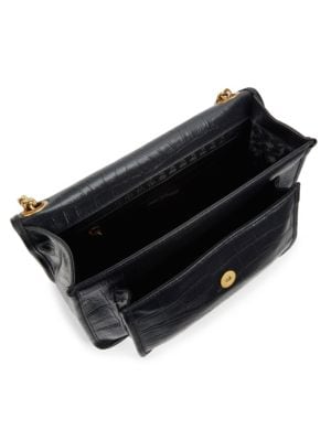 Karl Lagerfeld Paris
Lyon Croc Embossed Leather Shoulder Bag
