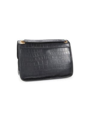 Karl Lagerfeld Paris
Lyon Croc Embossed Leather Shoulder Bag
