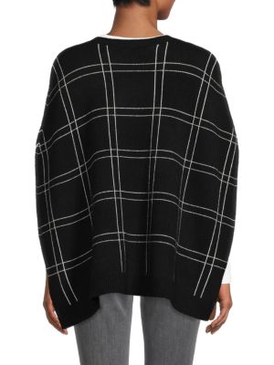 Donna Karan
Windowpane Cocoon Poncho