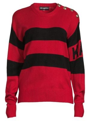 Karl Lagerfeld Paris
Bold Stripe Crewneck Sweater
