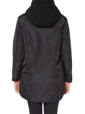 Sanctuary
Faux Shearling Reversible Hooded Jacket