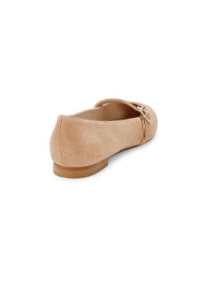 Stuart Weitzman
Crystal Buckle Suede Ballet Flats