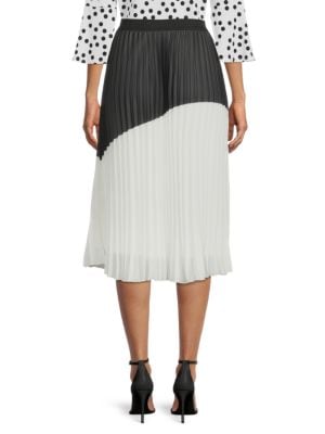 Wdny
Colorblock Pleated Midi Skirt